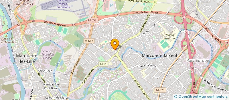localisation de l'entreprise ECOLE ET FAMILLE DE MARCQ BOURG à MARCQ-EN-BARŒUL