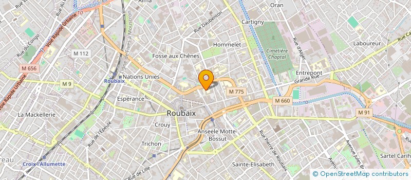 localisation de l'entreprise ECOLE ET FAMILLE SAINT LOUIS ROUBAIX  ROUBAIX