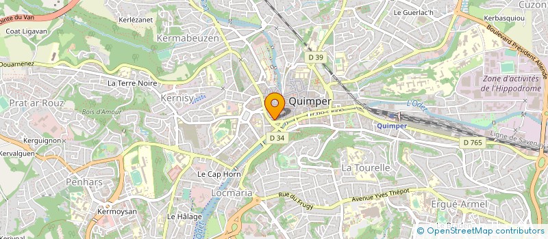 localisation de l'entreprise ECOLE FINISTERIENNE DE COMMERCE à QUIMPER