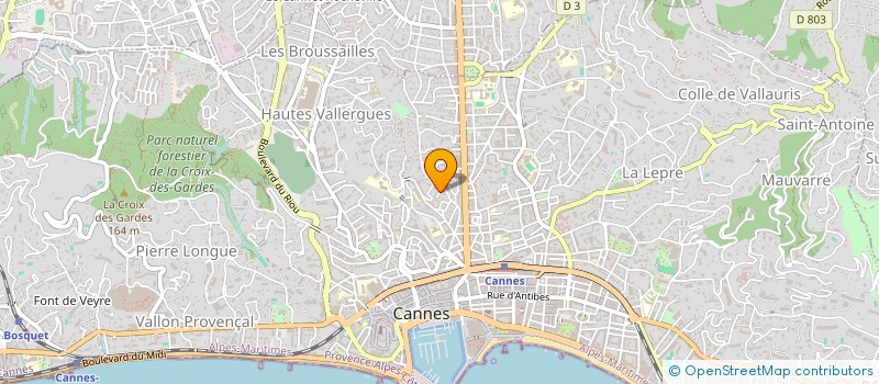 localisation de l'entreprise ECOLE FLORALE DE CANNES à CANNES