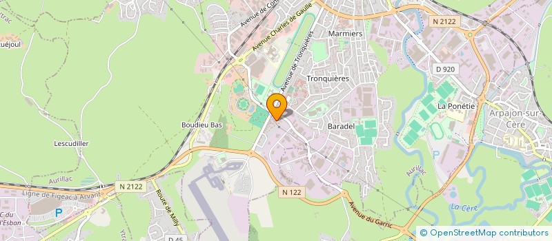 localisation de l'entreprise ECOLE FORMATION AERONAUTIQUE à AURILLAC