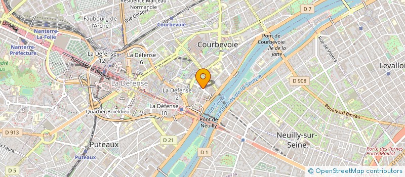 localisation de l'entreprise ECOLE FORMATION POUR L'AIDE A DOMICILE à COURBEVOIE