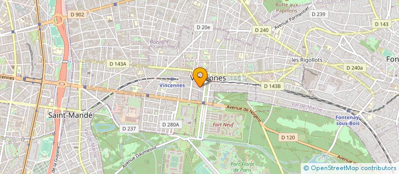 localisation de l'entreprise ECOLE FRANCAISE DE DOUBLAGE ET VOIX-OFF à VINCENNES