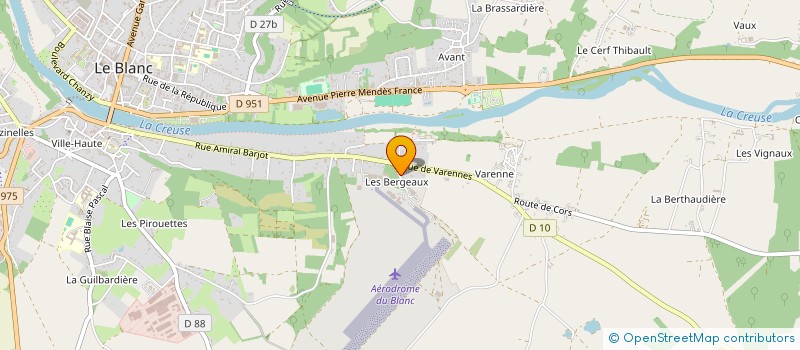 localisation de l'entreprise ECOLE FRANCAISE DE PARACHUTISME à LE BLANC