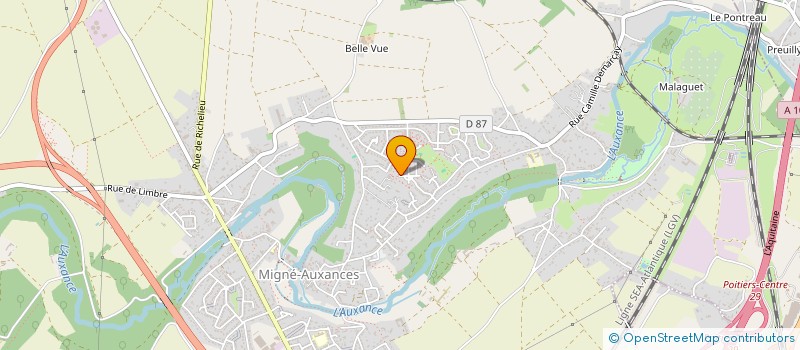 localisation de l'entreprise ECOLE FRANCAISE DE YOGA DE L'OUEST à MIGNE-AUXANCES