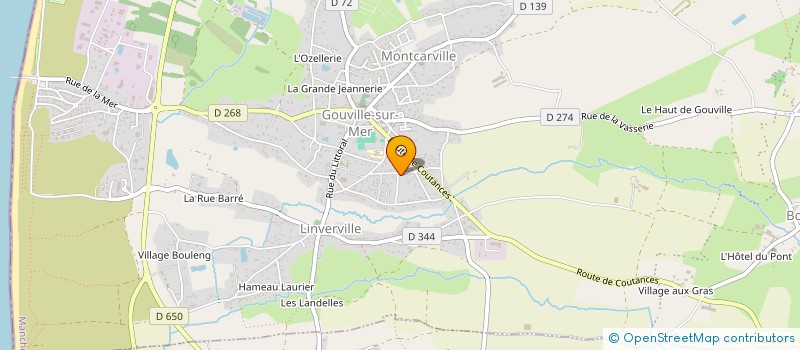 localisation de l'entreprise ECOLE GOUVILLAISE DE KARATE (EGK)  GOUVILLE-SUR-MER