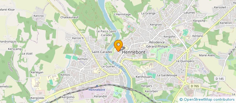 localisation de l'entreprise ECOLE HENNEBONTAISE DE KARATE-DO  HENNEBONT