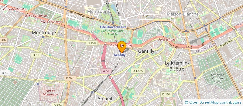 localisation de l'entreprise ECOLE INT DE TOURISME DE COMMERCE à GENTILLY