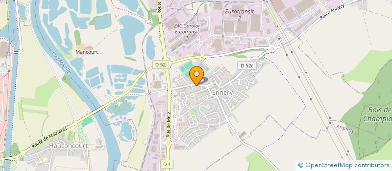 localisation de l'entreprise ECOLE INTERCOM MUSIQUE DANSE RIVE DROITE  ENNERY