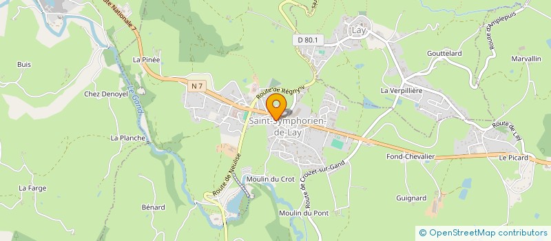 localisation de l'entreprise ECOLE INTERCOMMUNALE DE MUSIQUE  SAINT-SYMPHORIEN-DE-LAY