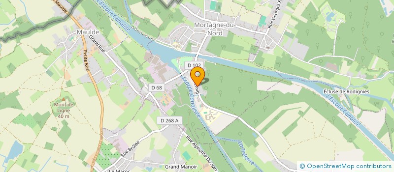 localisation de l'entreprise ECOLE INTERCOMMUNALE DE MUSIQUE DE MORTAGNE DU NORD ET DE SES ENVIRONS  MORTAGNE-DU-NORD