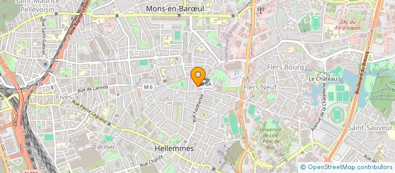 localisation de l'entreprise ECOLE JEUNES SAPEURS POMPIERS HELLEMMES à LILLE