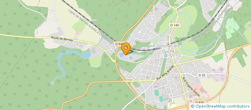 localisation de l'entreprise ECOLE KARATE SHOTOKAN CONCHES  CONCHES-EN-OUCHE