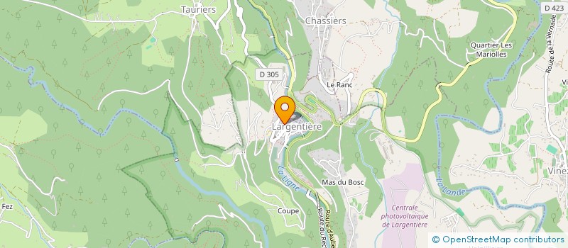 localisation de l'entreprise ECOLE LAIQUE CANOE-KAYAK LARGENTIERE à LARGENTIERE