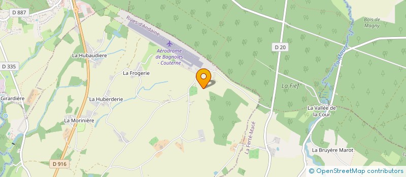 localisation de l'entreprise ECOLE LOISIRS AERONAUTIQUES NDIE PLANEUR à RIVES D'ANDAINE