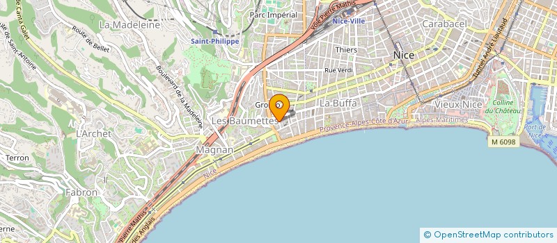 localisation de l'entreprise ECOLE MATERNELLE DES BAUMETTES 1 à NICE