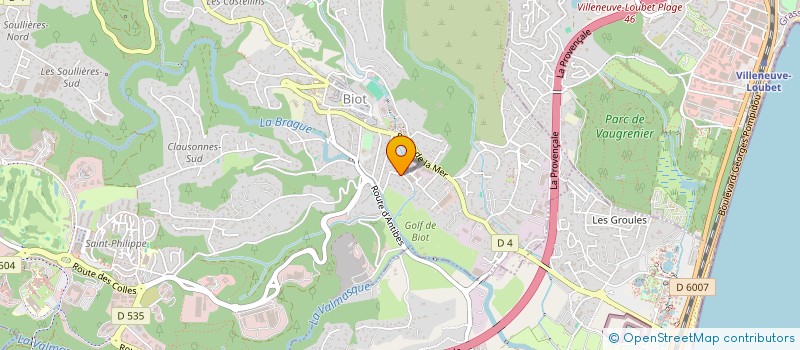 localisation de l'entreprise ECOLE MEDITERRANEENNE DE CHIENS  BIOT