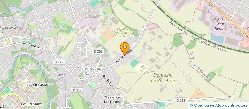 localisation de l'entreprise ECOLE MONTESSORI BILINGUE BILBOSQUET à MANDRES LES ROSES