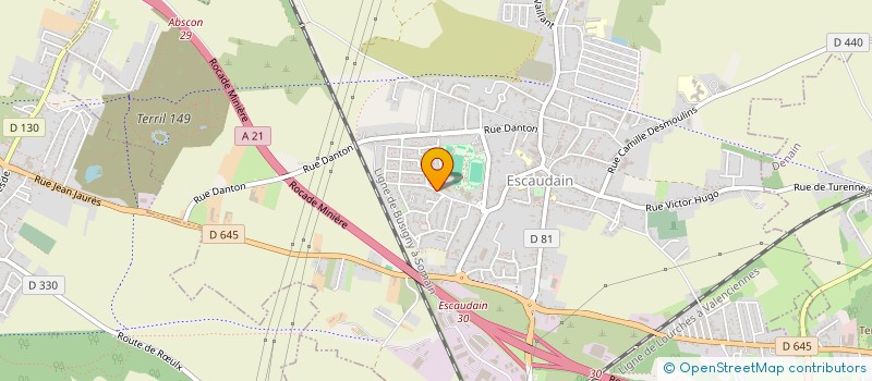 localisation de l'entreprise ECOLE MUNICIPALE MUSIQUE MARCEAU LEBON  ESCAUDAIN