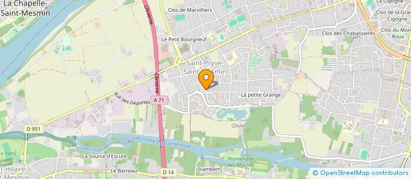 localisation de l'entreprise ECOLE MUSIQUE ASSOC TONINHO RAMOS à SAINT-PRYVE-SAINT-MESMIN
