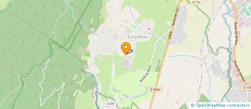 localisation de l'entreprise ECOLE MUSIQUE CHEVRY CROZET ECHENEVEX  ECHENEVEX