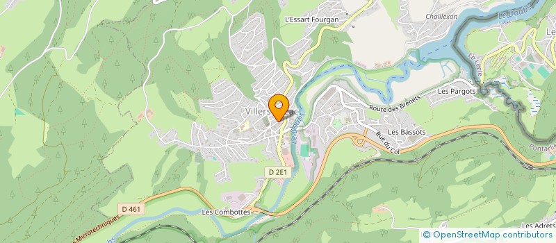 localisation de l'entreprise ECOLE MUSIQUE DANSE DU VAL MORTEAU  VILLERS-LE-LAC