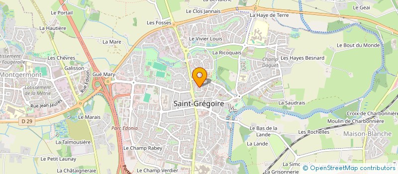 localisation de l'entreprise ECOLE MUSIQUE DE ST GREGOIRE à SAINT-GREGOIRE