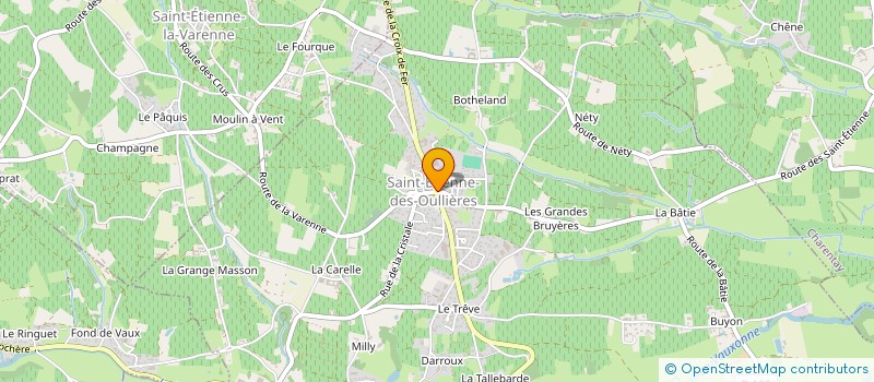 localisation de l'entreprise ECOLE MUSIQUE INTERCOMMUNALE à SAINT-ETIENNE-DES-OULLIERES