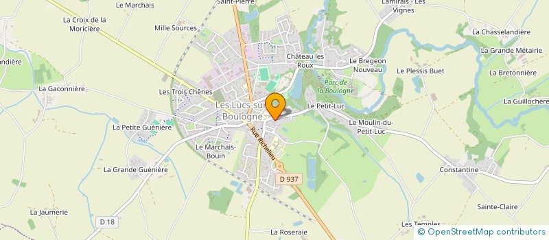 localisation de l'entreprise ECOLE MUSIQUE INTERCOMMUNALE NORD VENDEE à LES LUCS-SUR-BOULOGNE
