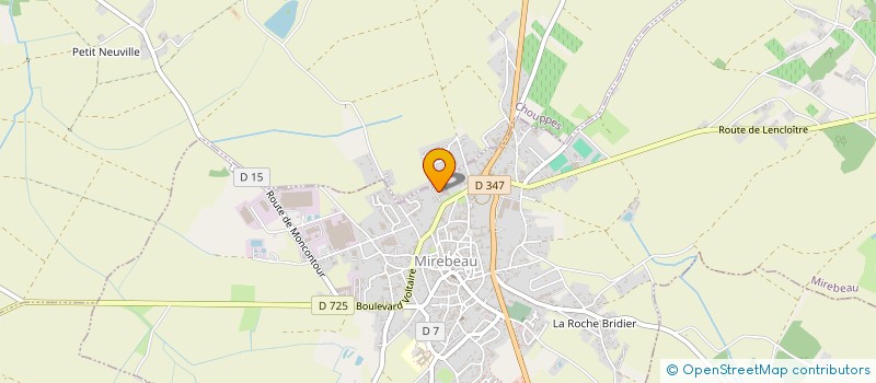 localisation de l'entreprise ECOLE MUSIQUE PAYS MIREBALAIS  MIREBEAU