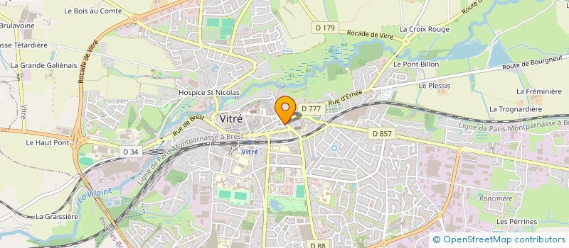 localisation de l'entreprise ECOLE MUSIQUE PAYS VITRE  VITRE