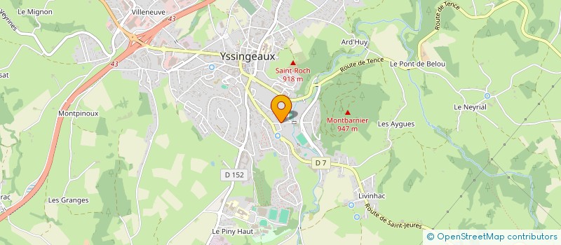 localisation de l'entreprise ECOLE NAT SUPERIEURE DE LA PATISSERIE  YSSINGEAUX