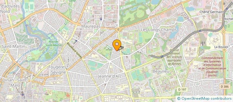localisation de l'entreprise ECOLE NATIONALE SUPERIEURE DE CHIMIE à RENNES