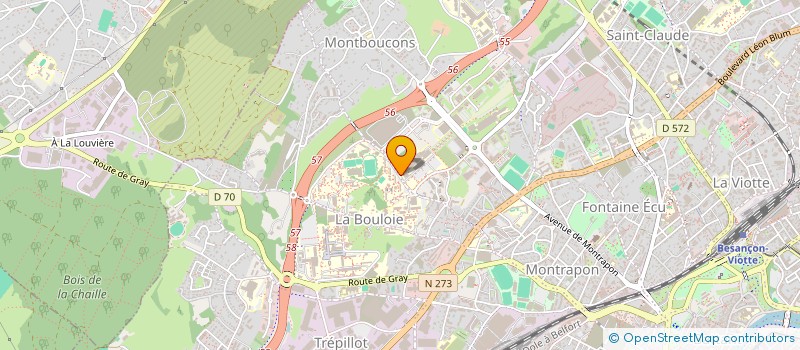 localisation de l'entreprise ECOLE NATIONALE SUPERIEURE DE MECANIQUE ET DES MICROTECHNIQUES à BESANCON