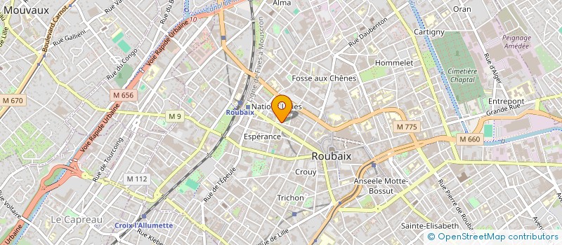 localisation de l'entreprise ECOLE NATIONALE SUPERIEURE DES ARTS ET INDUSTRIES TEXTILES à ROUBAIX