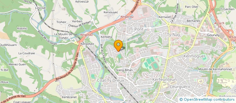 localisation de l'entreprise ECOLE OBJECTIF PHOTO à QUIMPER