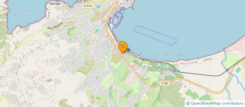 localisation de l'entreprise ECOLE PLONGEE INTERNATIONALE DE CALVI à CALVI