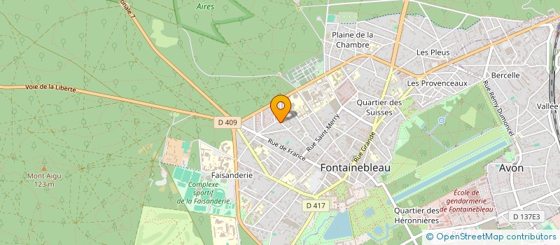 localisation de l'entreprise ECOLE PRIMAIRE PRIVEE BRANGER à FONTAINEBLEAU