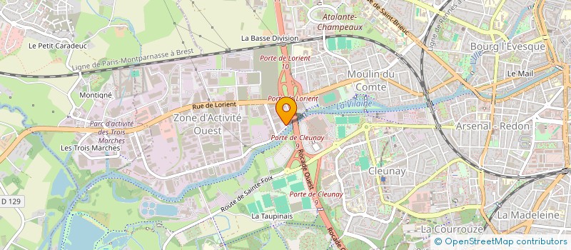 localisation de l'entreprise ECOLE PROFESSIONNELLE ARTS DE COIFFURE à RENNES