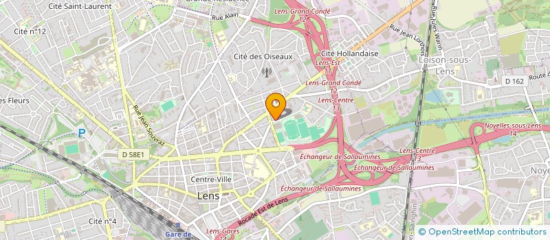 localisation de l'entreprise ECOLE PUGILISTIQUE LENSOISE  LENS