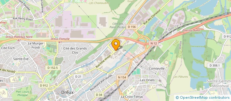 localisation de l'entreprise ECOLE REUSSIR SON PROJET à DREUX