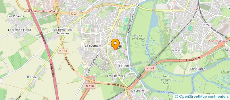 localisation de l'entreprise ECOLE ROGER PERAT  SAINTES