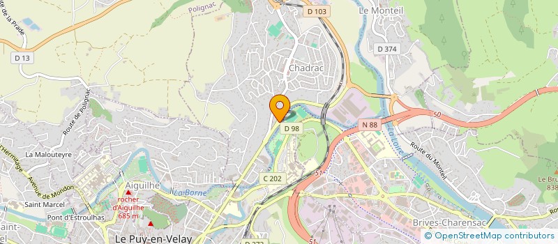 localisation de l'entreprise ECOLE RUGBY DU BASSIN DU PUY  CHADRAC