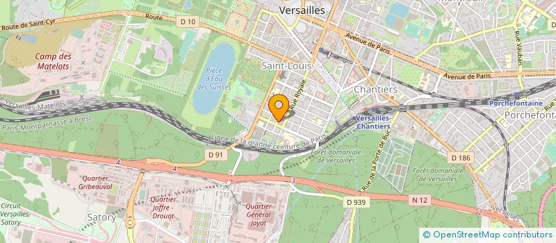 localisation de l'entreprise ECOLE SABLE COURS SUPERIEURS DE PEINTURE DECORATIVE DE VERSAILLES  VERSAILLES
