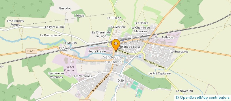 localisation de l'entreprise ECOLE SPORTIVE KARATE VENDEUVRE à VENDEUVRE-SUR-BARSE