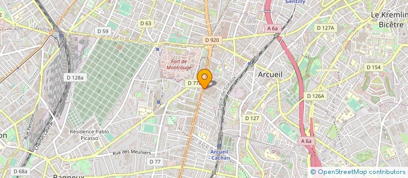 localisation de l'entreprise ECOLE SUPERIEURE D'INGENIEURS DES TRAVAUX DE LA CONSTRUCTION DE PARIS  ARCUEIL