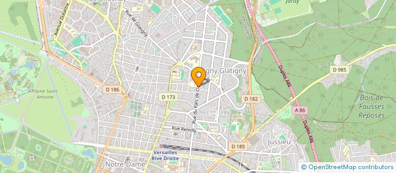 localisation de l'entreprise ECOLE SUPERIEURE DE LA PRODUCTION DE LA MODE ET DU LUXE à VERSAILLES