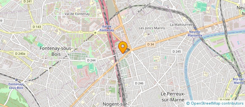 localisation de l'entreprise ECOLE SUPERIEURE DE THEOLOGIE  LE PERREUX-SUR-MARNE