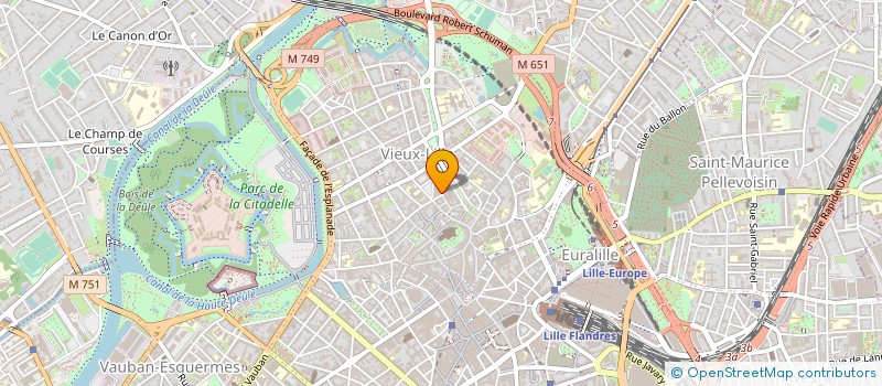 localisation de l'entreprise ECOLE SUPERIEURE MUSIQUE ET DANSE HAUTS-DE-FRANCE - LILLE à LILLE