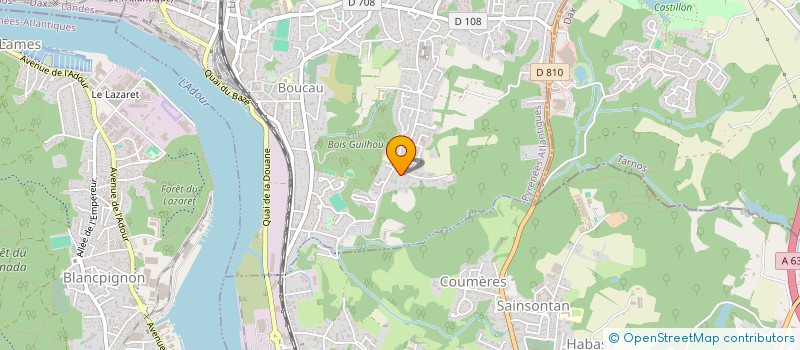 localisation de l'entreprise ECOLE SURF SICS BT  BOUCAU